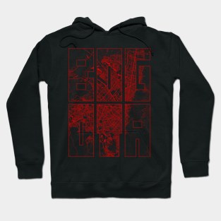 Bogota, Colombia City Map Typography - Oriental Hoodie